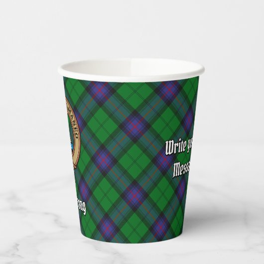 Gobelets En Papier Clan Armstrong Crest sur Tartan Paper Cups (Gauche)