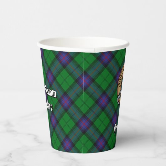 Gobelets En Papier Clan Armstrong Crest sur Tartan Paper Cups (Droite)
