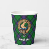 Gobelets En Papier Clan Armstrong Crest sur Tartan Paper Cups (Recto)