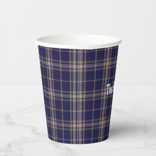 Gobelets En Papier Clan Baker Plaid Tasses De Papier Personnalisées (Droite)