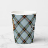Gobelets En Papier Clan Bell Crest sur Tartan (Gauche)