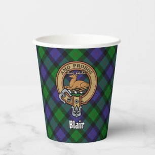 Gobelets En Papier Clan Blair Crest sur Tartan Paper Cups