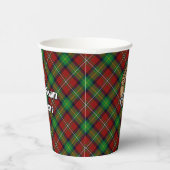 Gobelets En Papier Clan Boyd Crest sur Tartan (Droite)