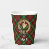 Gobelets En Papier Clan Boyd Crest sur Tartan (Recto)