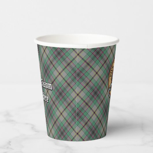 Gobelets En Papier Clan Craig Crest sur Tartan Paper Cups (Droite)
