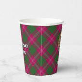 Gobelets En Papier Clan Crawford Crest sur Tartan Paper Cups (Droite)