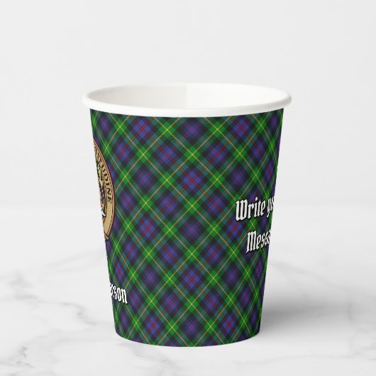 Gobelets En Papier Clan Farquharson Crest sur Tartan Paper Cups (Gauche)