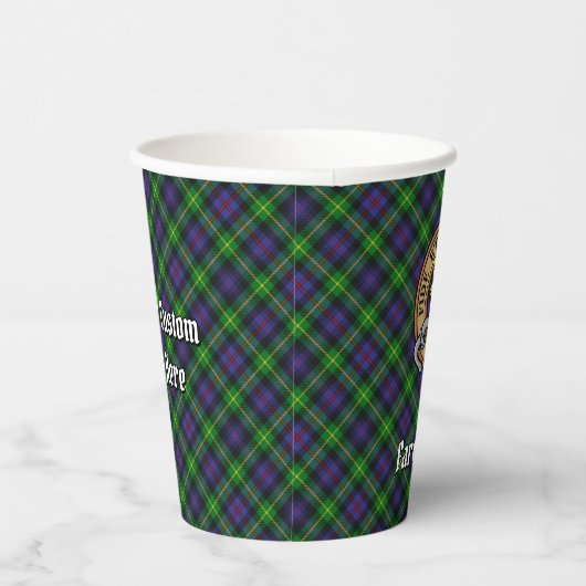 Gobelets En Papier Clan Farquharson Crest sur Tartan Paper Cups (Droite)