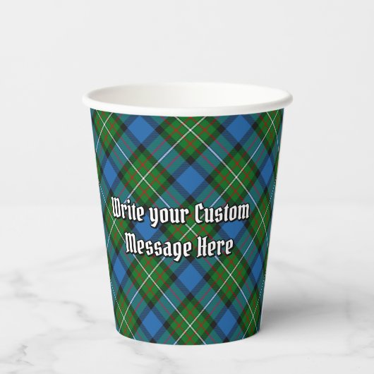 Gobelets En Papier Clan Ferguson Crest sur Tartan Paper Cups (Verso)