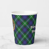 Gobelets En Papier Clan Forbes Crest sur Tartan (Gauche)