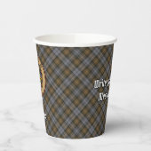 Gobelets En Papier Clan Gordon Crest sur les tasses de papier Tartan (Gauche)