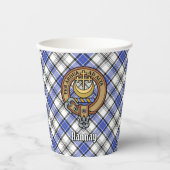 Gobelets En Papier Clan Hannay Crest sur Tartan (Recto)
