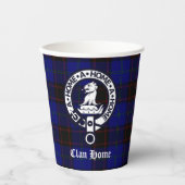 Gobelets En Papier Clan Home Crest Badge et Tartan (Recto)