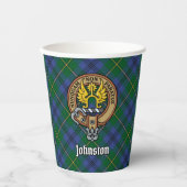 Gobelets En Papier Clan Johnston Crest tasses de papier (Recto)