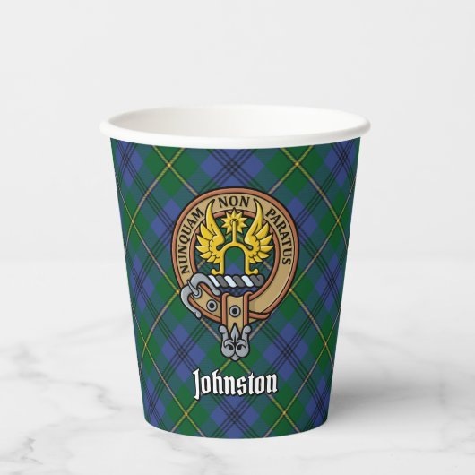 Gobelets En Papier Clan Johnston Crest tasses de papier (Recto)