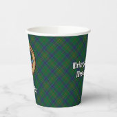 Gobelets En Papier Clan Kennedy Crest sur Tartan (Gauche)