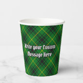 Gobelets En Papier Clan MacArthur Crest sur Tartan (Verso)