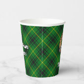 Gobelets En Papier Clan MacArthur Crest sur Tartan (Droite)
