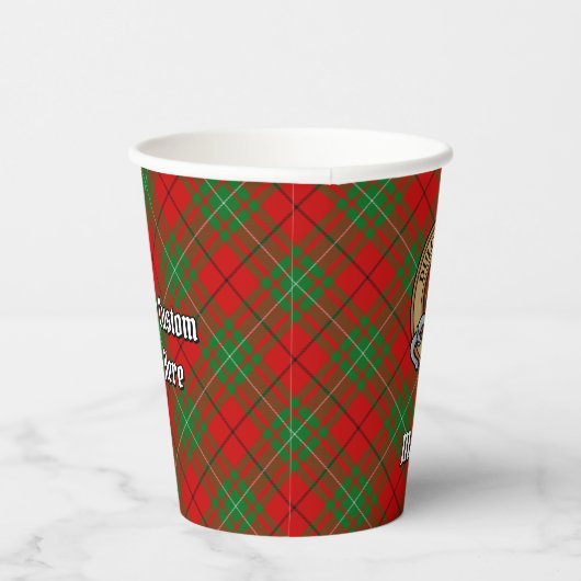 Gobelets En Papier Clan MacAulay Crest sur Tartan Paper Cups (Droite)