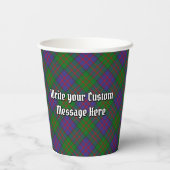 Gobelets En Papier Clan MacDonald Crest sur Tartan Paper Cups (Verso)