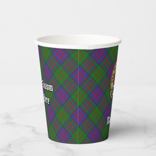 Gobelets En Papier Clan MacDonald Crest sur Tartan Paper Cups (Droite)