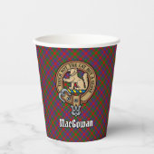 Gobelets En Papier Clan MacGowan Crest sur Tartan (Recto)