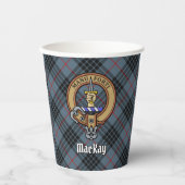 Gobelets En Papier Clan MacKay Crest sur Blue Tartan (Recto)