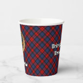 Gobelets En Papier Clan MacLachlan Crest sur Tartan (Gauche)