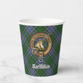 Gobelets En Papier Clan MacMillan Crest sur la chasse Tartan (Recto)