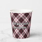 Gobelets En Papier Clan MacPherson Crest sur la chasse Tartan (Verso)