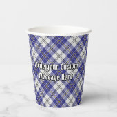 Gobelets En Papier Clan MacPherson Crest sur la robe bleue Tartan (Verso)