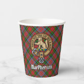 Gobelets En Papier Clan MacPherson Crest sur Tartan Paper Cups (Recto)