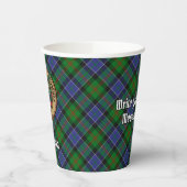 Gobelets En Papier Clan Paterson Crest sur Tartan (Gauche)