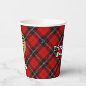 Gobelets En Papier Clan Ramsay Crest sur Red Tartan (Gauche)