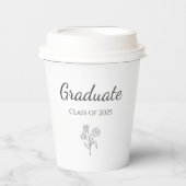 Gobelets En Papier Classe botanique simple de 2025 Graduation Party (Recto)