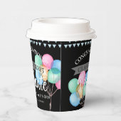 Gobelets En Papier Classe de 2023 Black Félicitations Graduation (Droite)