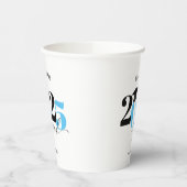 Gobelets En Papier Classe de 2023 Graduate Light BlueModern Tyopgraph (Gauche)