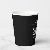 Gobelets En Papier Classe de 2024 Black White Graduation Party (Droite)
