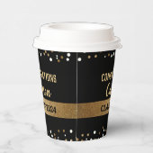 Gobelets En Papier Classe de 2024 Confetti Graduation Personnalisable (Droite)