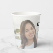 Gobelets En Papier Classe de 2025 Graduation Party Photo (Recto)