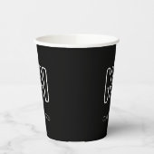 Gobelets En Papier Classe de fin d'études de 2024 Noir Blanc (Gauche)