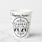 Gobelets En Papier Classe de style tatouage de 2026 Graduation (Recto)