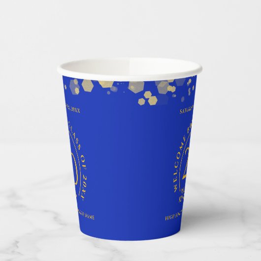 Gobelets En Papier Classe école Blue & Gold Reunion (Gauche)