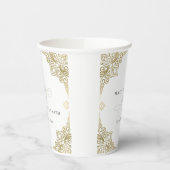 Gobelets En Papier Classé Elegant Gold Art Déco Mariage (Gauche)