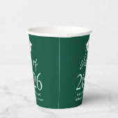 Gobelets En Papier Classe moderne de 2025 Script Green Graduation (Droite)
