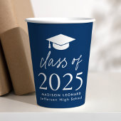 Gobelets En Papier Classe moderne de 2025 Script Marine Graduation