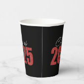 Gobelets En Papier Classe Parties scintillant rouge de 2025 (Droite)