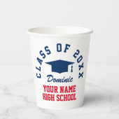 Gobelets En Papier Classe personnalisée de la fête de remise des dipl (Verso)