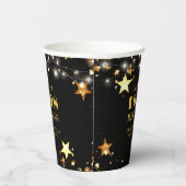 Gobelets En Papier Classe Reunion Black Gold Stars Personnalisé (Droite)