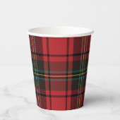 Gobelets En Papier Classic Elegant Rouge Tartan Noël (Verso)